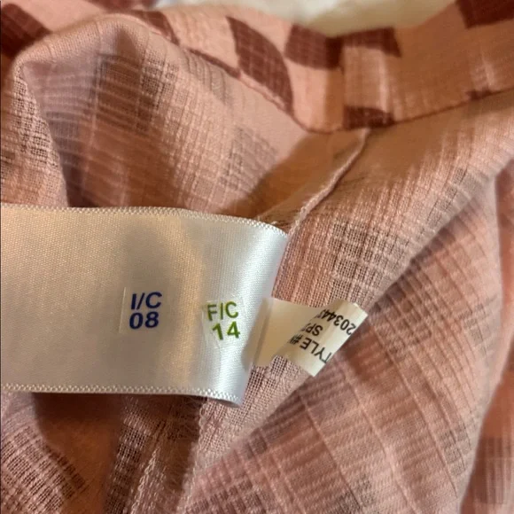 Madewell Pink Textured Sundress with Geometric Pattern - Picture 9 of 10